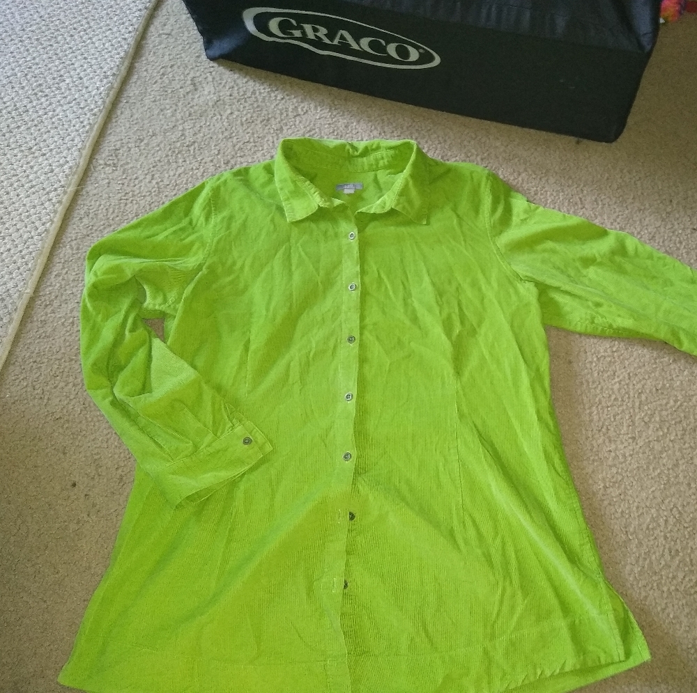 J. JILL CORDUROY BUTTON UP SHIRT